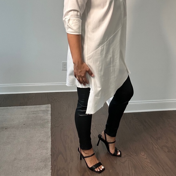 Marques Almeida White Shirt Dress with Hankerchief Hemline - Picture 15 of 16